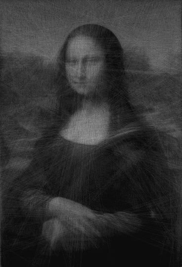 Mona Lisa GLA's output after 100,000 rounds.